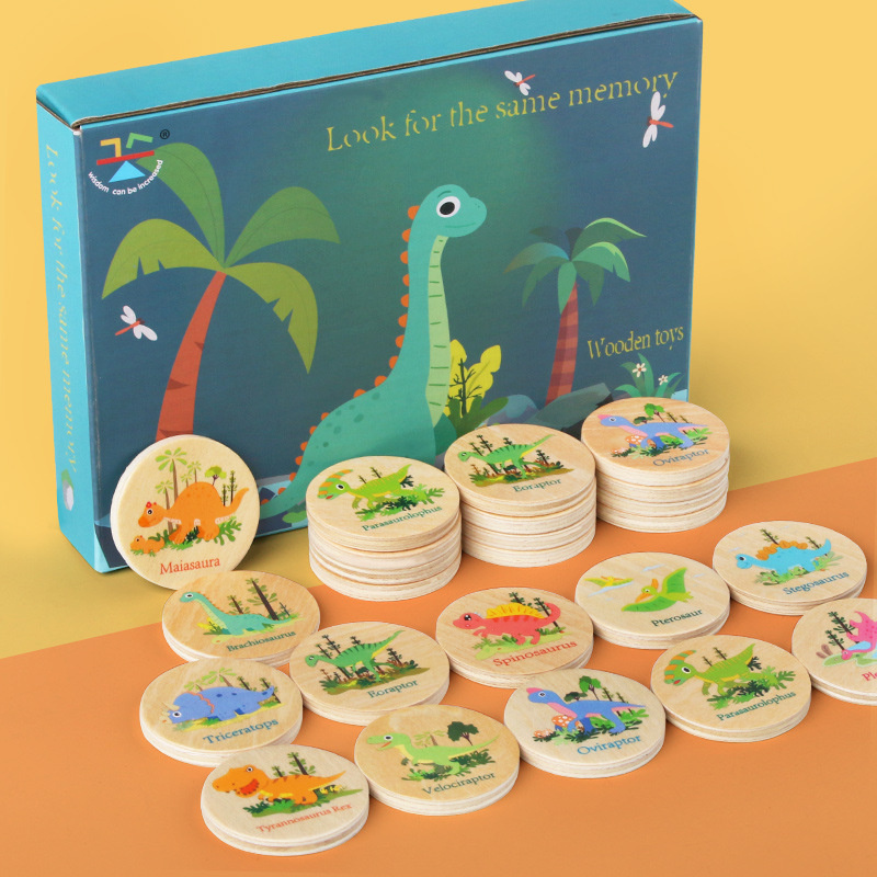 Board Game Nature - Juego de memoria de dinosaurio, juguete